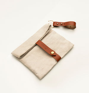 Open image in slideshow, Linen Pouch &amp; Leather Extender Set
