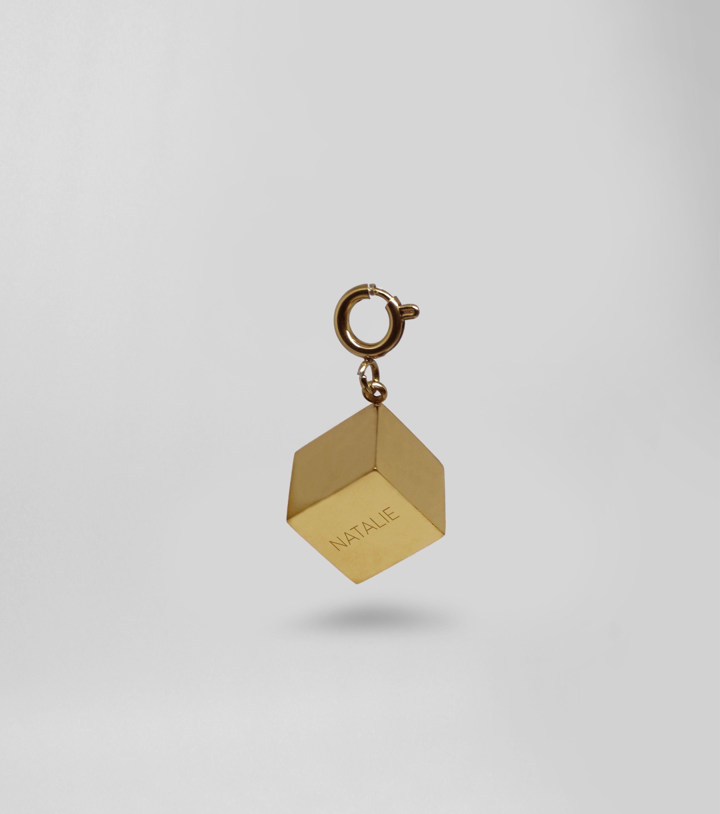 Fearless Horseshoe Chain Necklace + Square Cube Pendant