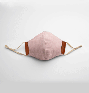 Open image in slideshow, Linen Face Mask (Child) - Barely Pink/Sandy Greige
