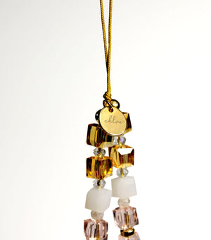 Crystal Wristlet Phone Strap - Dripping Gold